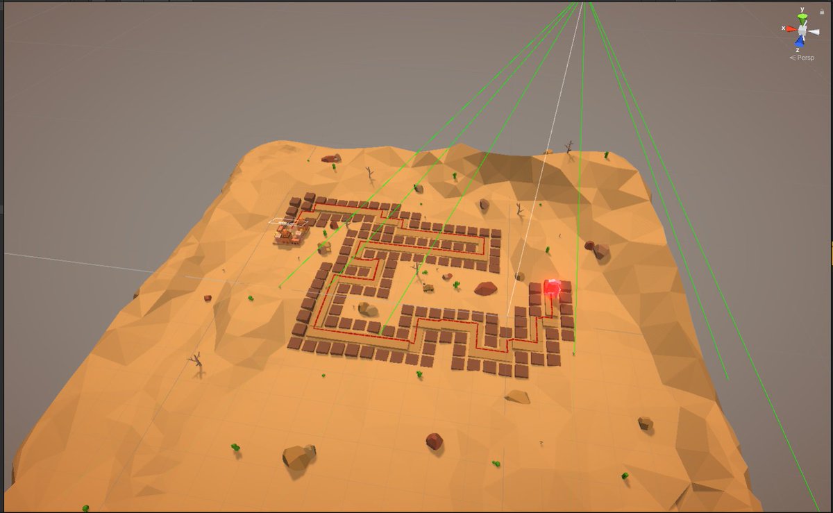 TurboDevTeam's tweet image. I created a tumbleweed spawner : it shoots rays until one hits the ground, then spawn a tumbleweed there.

I guess it works hahaha

#indie #indiegame #indiedev #ZombiesAgainstUs #gamedev  #indiegamedev