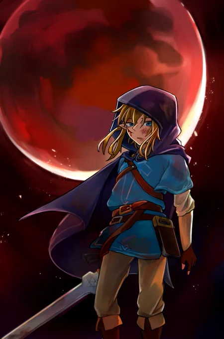 月を食む#ゼルダの伝説  #Zelda  #ブレスオブザワイルド #BotW #BreathoftheWild 