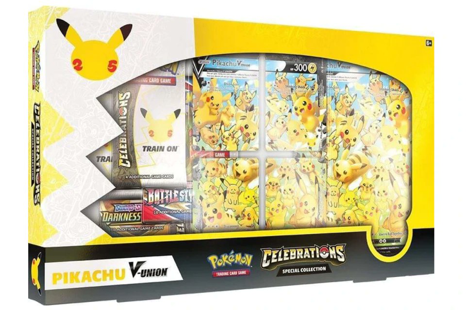 DealyMarket's tweet photo. 🎁 #Concours 

Tentez de remporter un Coffret Pikachu V-Union Pokémon Célébrations 25 ans 🥳

Pour participer :
 1️⃣ Suivez @DealyMarket
 2️⃣ RT ce Tweet
 3️⃣ Tag tes ami(e)s

🍀 TAS le 19/12
🏆 2 Gagnants 

#Giveaway #Pokemon #Pokemon25 https://t.co/pmKIdkl6AX