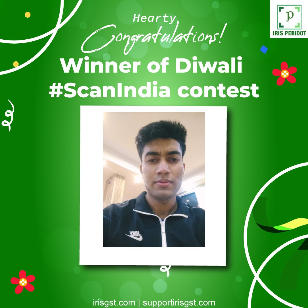 IRISGST's tweet photo. Here is our 4th winner for the #ScanIndia contest. Rishabh Tyagi. @rishabhtyagis Hearty Congratulations.
#Winner #Contest #contestresult #GSTINSearchApp #Taxpayers https://t.co/7y2C1ICmJ8