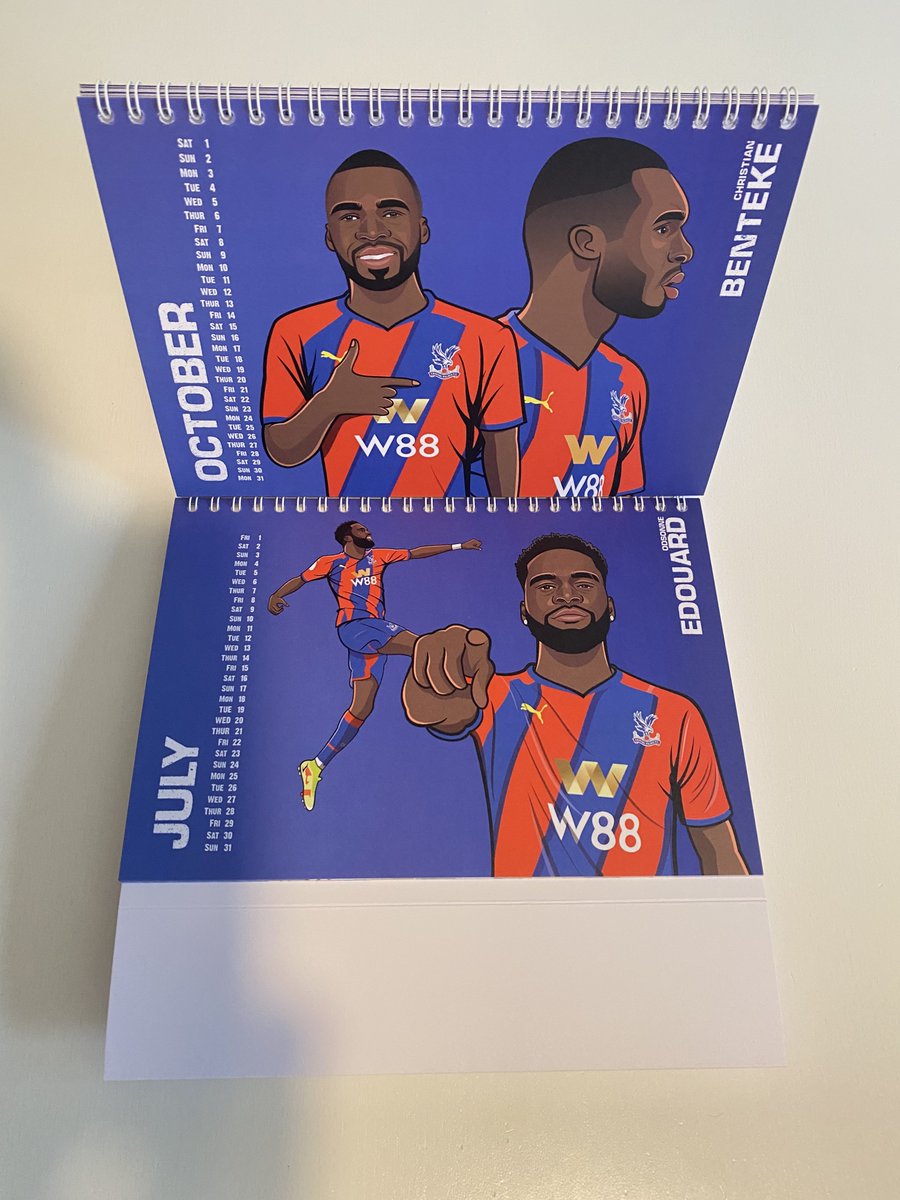 If we beat Burnley I’ll give away these two desktop calendars. They’re very slightly different to the final design but that makes them collectors items 😅

Just RT this post and I’ll choose two people at random if we win.