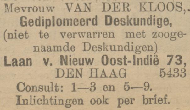 Gediplomeerd Deskundige (niet te verwarren met zogenaamde Deskundigen)

Haagsche courant, 15 januari 1904
via @DelpherNL