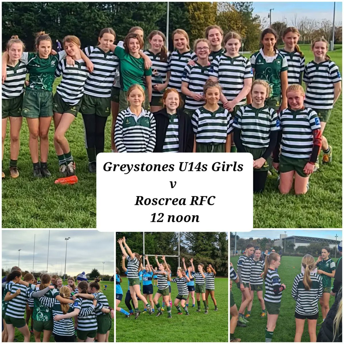 GreystonesRFC's tweet photo. ***GAME DAY***
βbest of luck to all our teams today
πͺ#grfcU14sGirls take on @roscrearfc in the Leinster Plate - ko 12 Noon, come along + cheer them on!
ππ₯ #grfClub OPEN 2.30pm for Autumn Tests, inc. #IRLvJPN at 3pm @ogormanproperties #NothingLikeIt #TheseGirlsCan #ClubRugby https://t.co/ftpzUGkro8