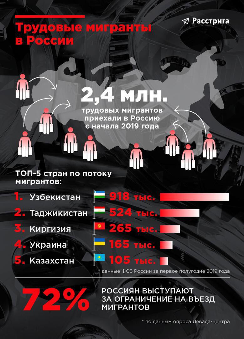 Сколько мигрантов в россии 2024 году