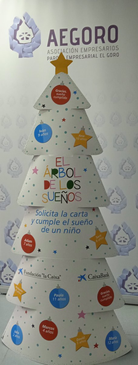 ElgoroC's tweet photo. 'El árbol de los sueños': #AEGORO colabora este año en la campaña navideña solidaria de @caixabank  🎁🎀🎁https://t.co/ycOzJH1DEn https://t.co/sBMmu8FBJl