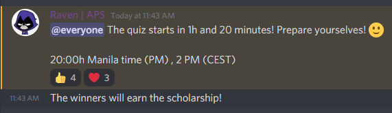 Wanna become our scholar? 🎓

Join the quiz today!

See you there 👇

Discord link: discord.gg/NnpvGPvkm3