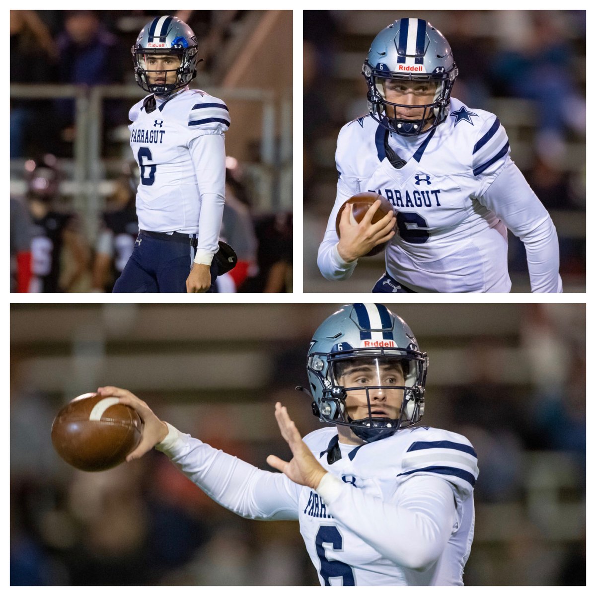Farragut QB DAWSON MOORE ⚓️🏈
The new Career Leader in TD Passes at FHS!
__
Vs Maryville: 23 of 29, 180 yards, 2 Touchdowns 
2021: 182 of 271, 2197 yards, 21 Touchdowns 
Career: 317 of 495, 4295 yards, 49 Touchdowns 
Photos by Tanner Walker of ⁦<a href="/5StarPreps/">5Star Preps</a>⁩ 
⚓️🏈⚓️