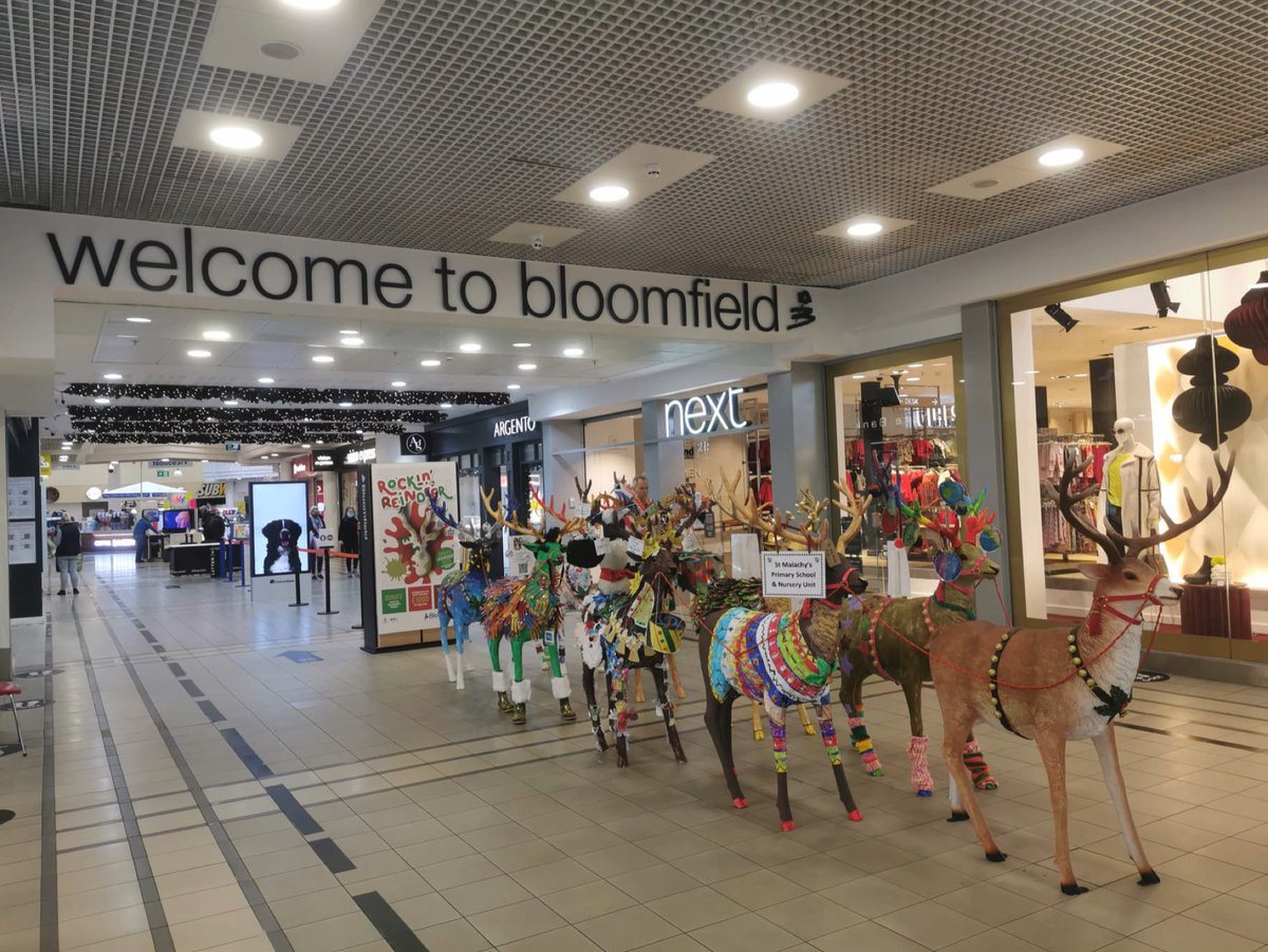 Rockin’ Reindeer now installed! Competition between 8 local Primary Schools. Hollow bellies &amp; QR codes let you donate (vote) for your favourite. Deer that collects most wins £1k for school funds &amp; chance to choose a charity for next year. This year it’s One Great Day and NSPCC.