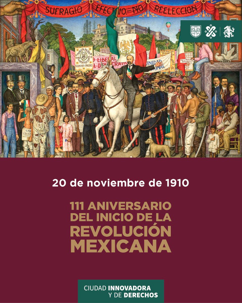 Buen día. Hoy conmemoramos el 111 aniversario del inicio de la tercera gran transformación. La revolución mexicana.