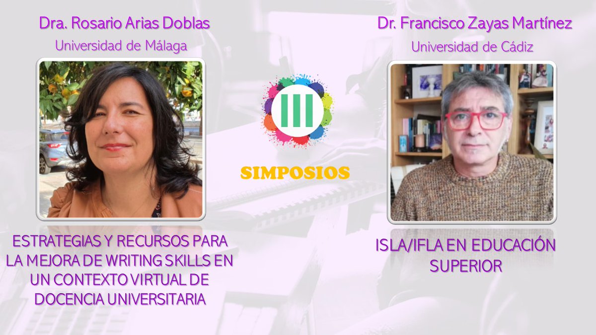 cidico's tweet photo. #IIICIDICO En unos minutos darán comienzo 2 nuevos SIMPOSIOS coordinados por la Dra. Rosario Arias Doblas @rosarioariasUMA de la #UMA y por el Dr. Francisco Zayas Martínez de la @univcadiz
No te los puedes perder‼️ 👀👉 https://t.co/QkVVwQoAOE https://t.co/pEE3KdAK5j