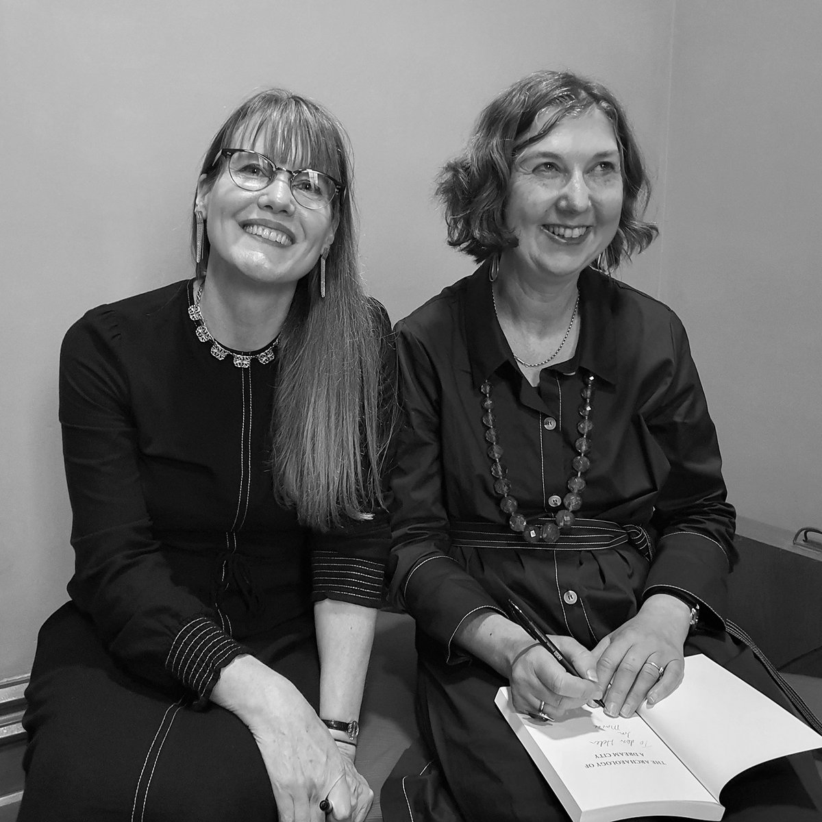 HelenStitt3's tweet photo. My perfect celebration of open Melbourne - attending the launch of Monica Raszewski's original and compelling novel 'The Archaeology of a Dream City' exploring history, the city, memory and photography (through the spare, evocative images of Jane E. Brown, left)
#WritingCommunity https://t.co/hhw6HrJ6Hj