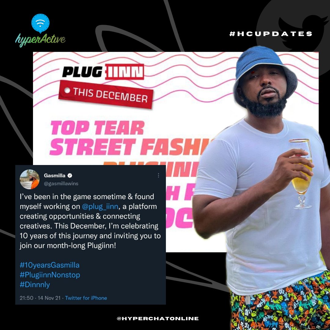 theMerge_tm's tweet photo. #hcUpdates: Hit-maker @gasmillawins introduces @plug_iinn creative network platform & announces a month-long line up celebrating 10 years of creating and sharing music with his fans.
Follow @plug_iinn for more info! #Diiinly https://t.co/3Tvi1JrRho