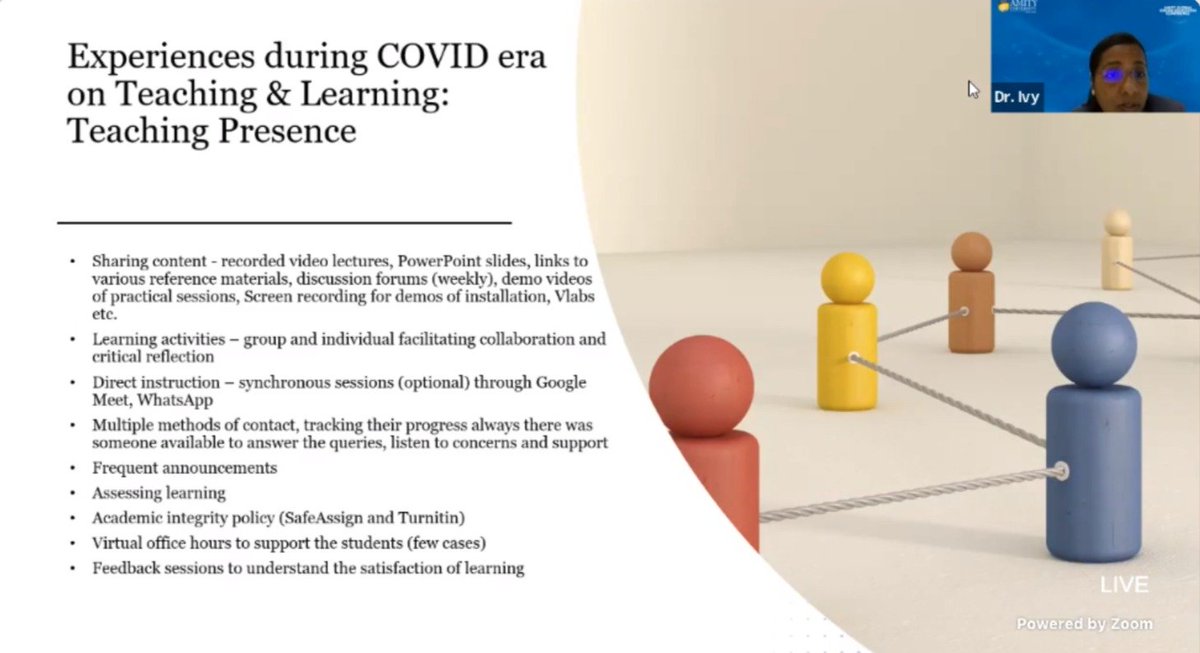 NehaSahni810's tweet photo. Inspiring session @IvyRoseMathew wherein she shared her experience - how they dealt with the challenges in #COVID Era.
#Amityglobalconference  #Amityonline #AGOEC2021 https://t.co/N0ReiYvtBR