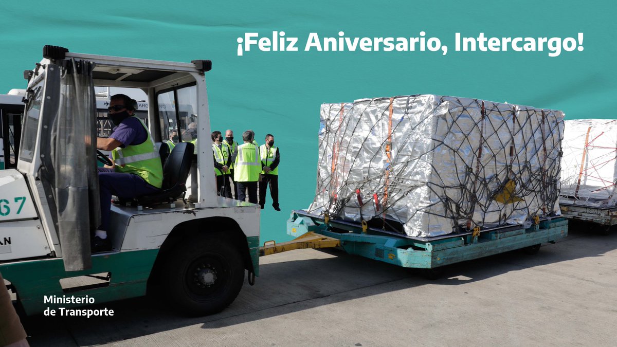 MindeTransporte's tweet photo. En su 31º aniversario saludamos a @intercargoARG, empresa argentina de asistencia en tierra que presta servicios a las principales líneas aéreas del mundo en vuelos de cabotaje e internacionales. ¡Felicidades! https://t.co/0wa5GKJpst