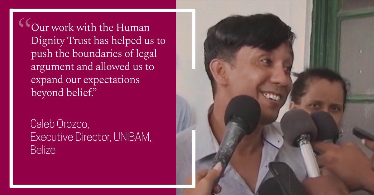 HumanDignityT's tweet photo. In our new film marking our 10-year anniversary, we look back at the victories the Trust has been involved in such as that of Caleb Orozco in his fight for decriminalisation in Belize. Watch the film today at https://t.co/C1xcjYZrpH #HDT10 #DefendingDignity https://t.co/eHWfqh8BXY