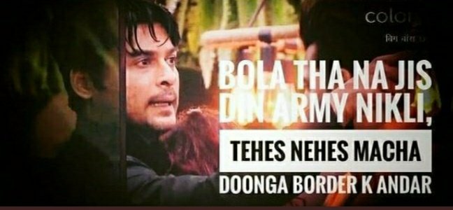 JhumeTahamina's tweet photo. When other BB fds asks Sid FC's to join in support of their fav contestants fd...

FC's are like...
"Tereko bola tha apni army apne border ki andar rakh, jisdin army nikli...tehes nehes macha dunga border ki andar- Samjha😡"...
#SidharthShukla #SidHearts

(JFF) https://t.co/rXIZ9IOlQK