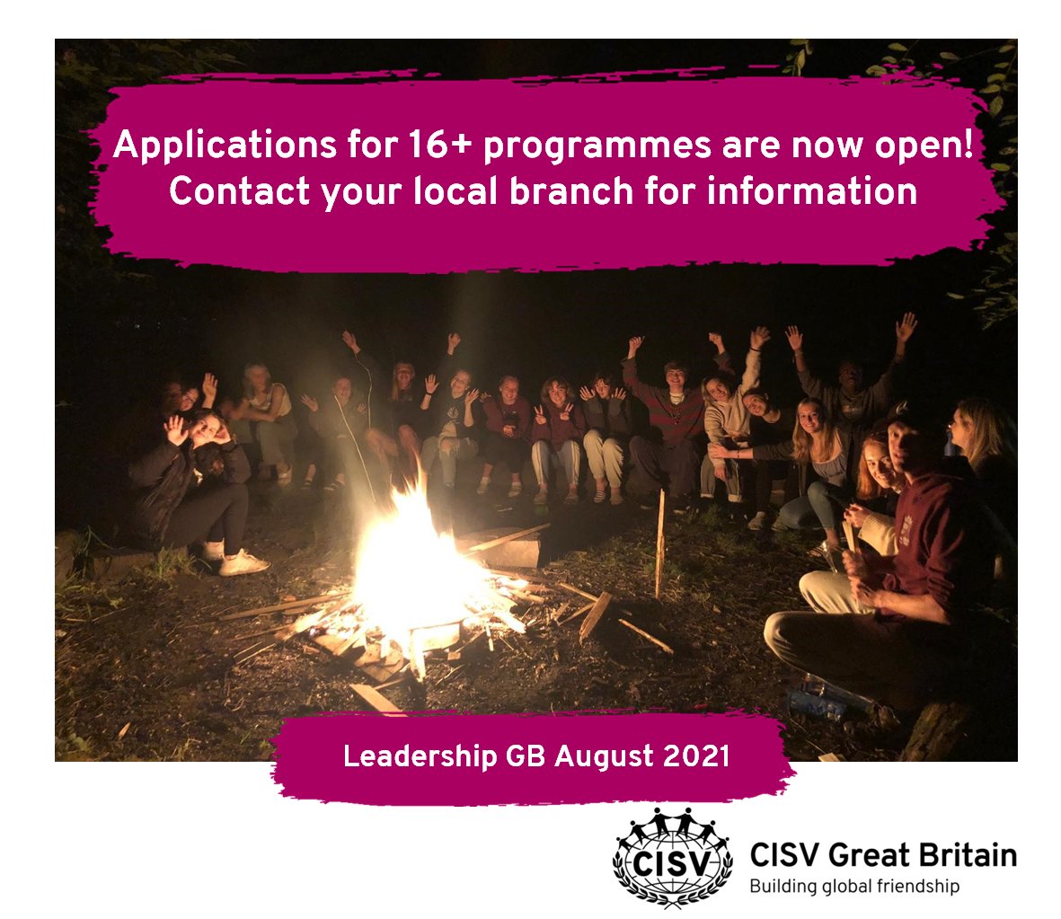 16+ applications are now open!

If you want to attend a CISV programme in 2022, contact your local branch to apply.

If you would like more information about who to contact, please drop us a message.
#cisv