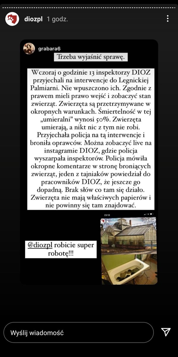 YG_NBA13's tweet image. Myślę że to trzeba nagłośnić to co się dzieje w palmiarni w Legnicy. Żółwie są trzymane w wannach i w pudełkach po bananach, umarło tam już 50% zwierząt no i oczywiście przyjechała nasza cudowna policja i nie muszę chyba pisać po czyjej stronie stała, zobaczcie story u dioz