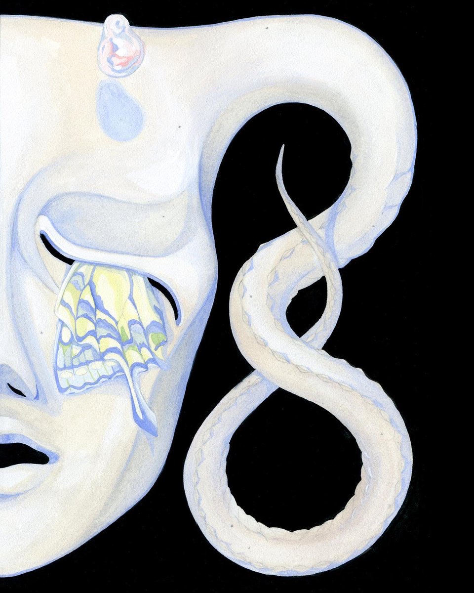 🐚 My two hand-painted postcards for Nucleus Portland‘s (<a href="/gallerynucleus/">Gallery Nucleus</a> ) Power In Numbers 6 group show 🦋🎭🦋🎭🦋 

Each 5” x 7” original postcard is available for purchase via the gallery for 100$. A portion of the sales will be donated to <a href="/friends_earth/">Friends of the Earth</a> :)