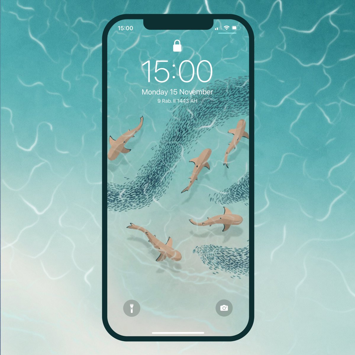 studioskysi's tweet photo. I made ‘Weaving Sharks’ into a phone wallpaper! 🥳 To get it:
1. Like &amp; retweet this tweet
2. Comment a ‘🦈’ emoji
and I’ll dm you the wallpaper ☺️ https://t.co/5tg1MgnpER