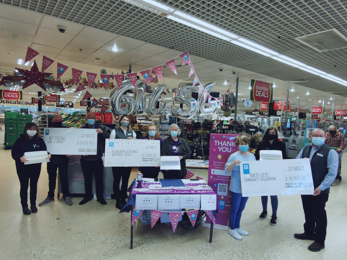 MacneillAlannah's tweet photo. 🅟🅐🅨🅞🅤🅣 🅒🅔🅛🅔🅑🅡🅐🅣🅘🅞🅝 🅓🅐🅨

An amazing £61,454.46 donated to our 3 Local Causes. 
~Alzheimer Scotland Western Isles
~Befriending Lewis &amp; Harris
~North Lochs Community Association

#ItsWhatWeDo
#beingcoop
#localcauses
@Cooper282Cooper
@DSimps0104
@ChamberlainCoop https://t.co/mdfX4g0oKL