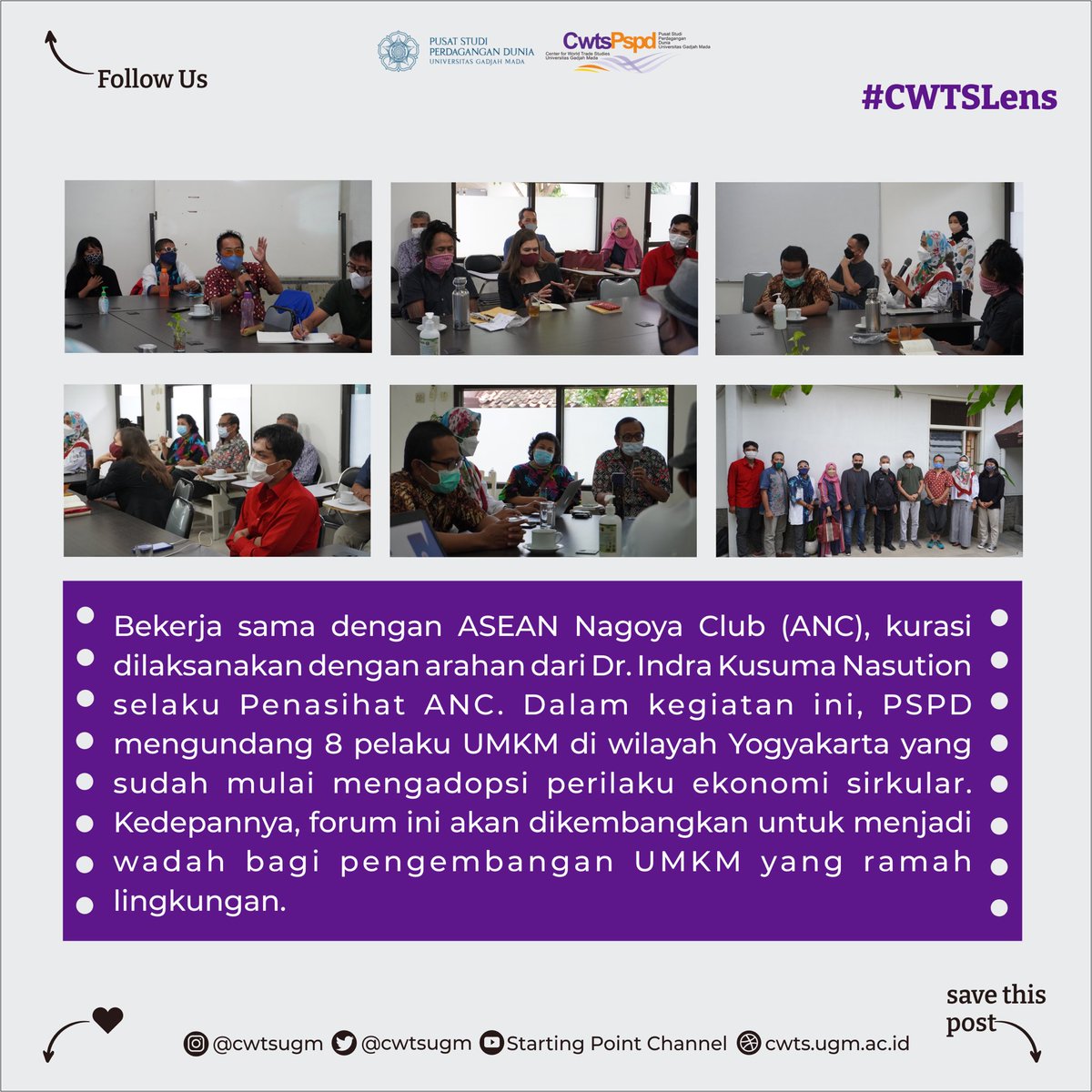 cwtsugm's tweet photo. Melalui pertemuan ini, UMKM Yogyakarta diberikan wadah untuk berkonsultasi dalam pengembangkan produk agar dapat memasuki pasar ekspor Jepang. Uniknya, beberapa UMKM Yogyakarta sudah mulai menerapkan prinsip Ekonomi Sirkular, lho, TradeMates! https://t.co/AcmoBgou1P