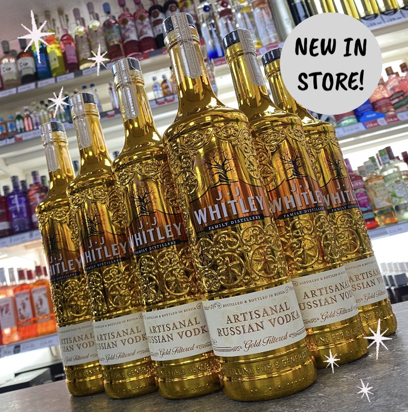 bbcouncillor's tweet photo. New in store! @JJ_WhitleyUK ARTISANAL GOLD RUSSIAN VODKA ONLY £16.99 🍸 #new #vodka #goldfilteredvodka #jjwhitley #artisanalvodka #bargainbooze #bargainboozecouncillorlane https://t.co/HO8zw6YMqR