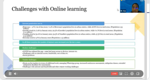 mukuyad's tweet photo. Online Learning challenges by Dr. Ivy Rose Mathew (Pro Vice Chancellor, Botho University) 
#Amityglobalconference
#AmityOnline
#AGOEC2021 https://t.co/rStC4QFFEl