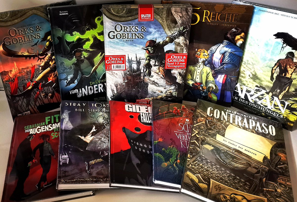 PresseComicShop's tweet photo. Die Comic Neuheiten vom @SplitterVerlag sind eingetroffen und bei uns online https://t.co/PMjwbK8O1J , sowie in unseren Geschäften Chemnitz Paul-Bertz-Str. 20 und Zwickau Magazinstr. 13-15 verfügbar. 😃#comic #orksundgoblins #diechronikenvonunderyork #gideonfalls #pressecomicshop https://t.co/DCLvZ7aFNX