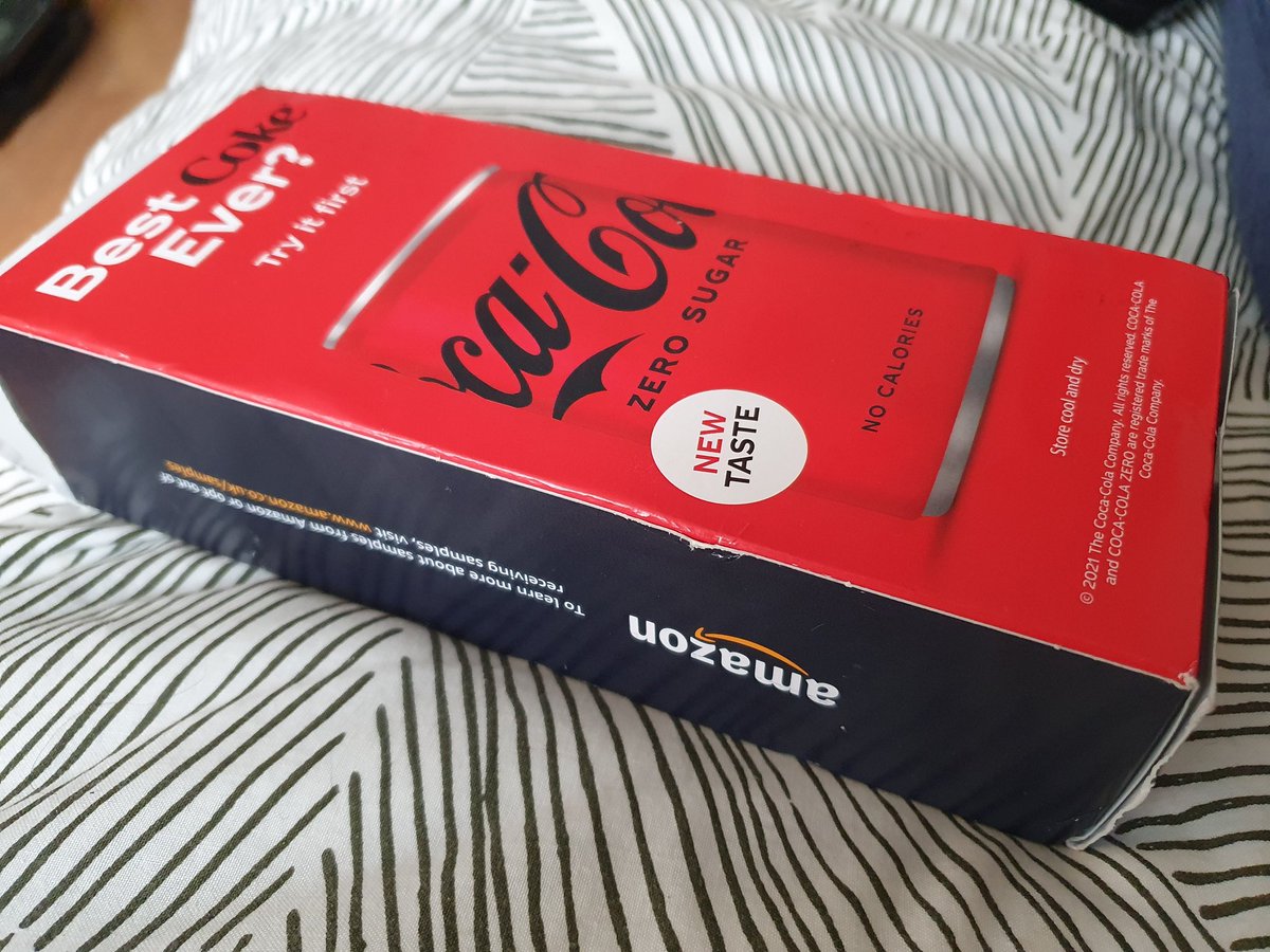 TheRachelThorpe's tweet photo. Amazon giving me random samples of coke zero. Could have at least come with some vodka! https://t.co/beoiqjSeOr