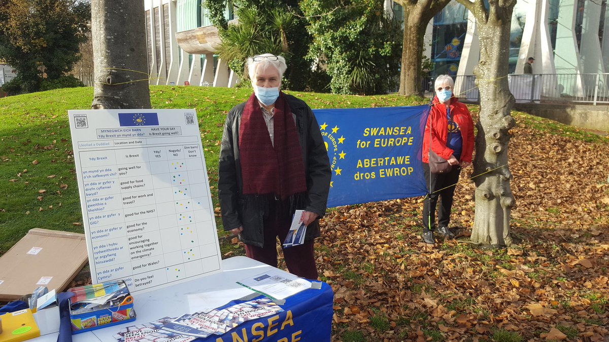 EuWalker4's tweet photo. #Brexitisntworking action day with @Swansea4Europe. Good to be out again as part of the  @WalesForEurope @euromove day of action https://t.co/s6XgTjvi4X