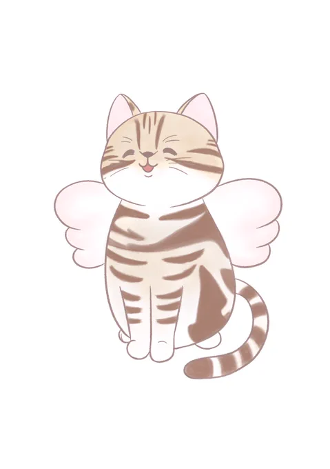 親戚のニャンコちゃんが19歳で亡くなりまして、絵を描いて欲しいということで描いてみました🐱写真ももちろん飾ると思うので絵でしか表現出来ない表情や翼など描いてみました。まだ途中ですが載せてみます🐻 
