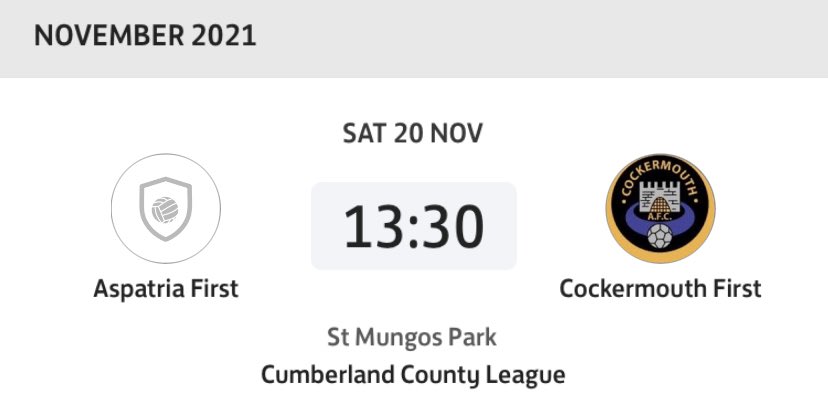 cockermouth_fc's tweet photo. Today we travel to @Aspatria_FC for a cup game in what is always a tough physical fixture https://t.co/rpnkRK4Ntg