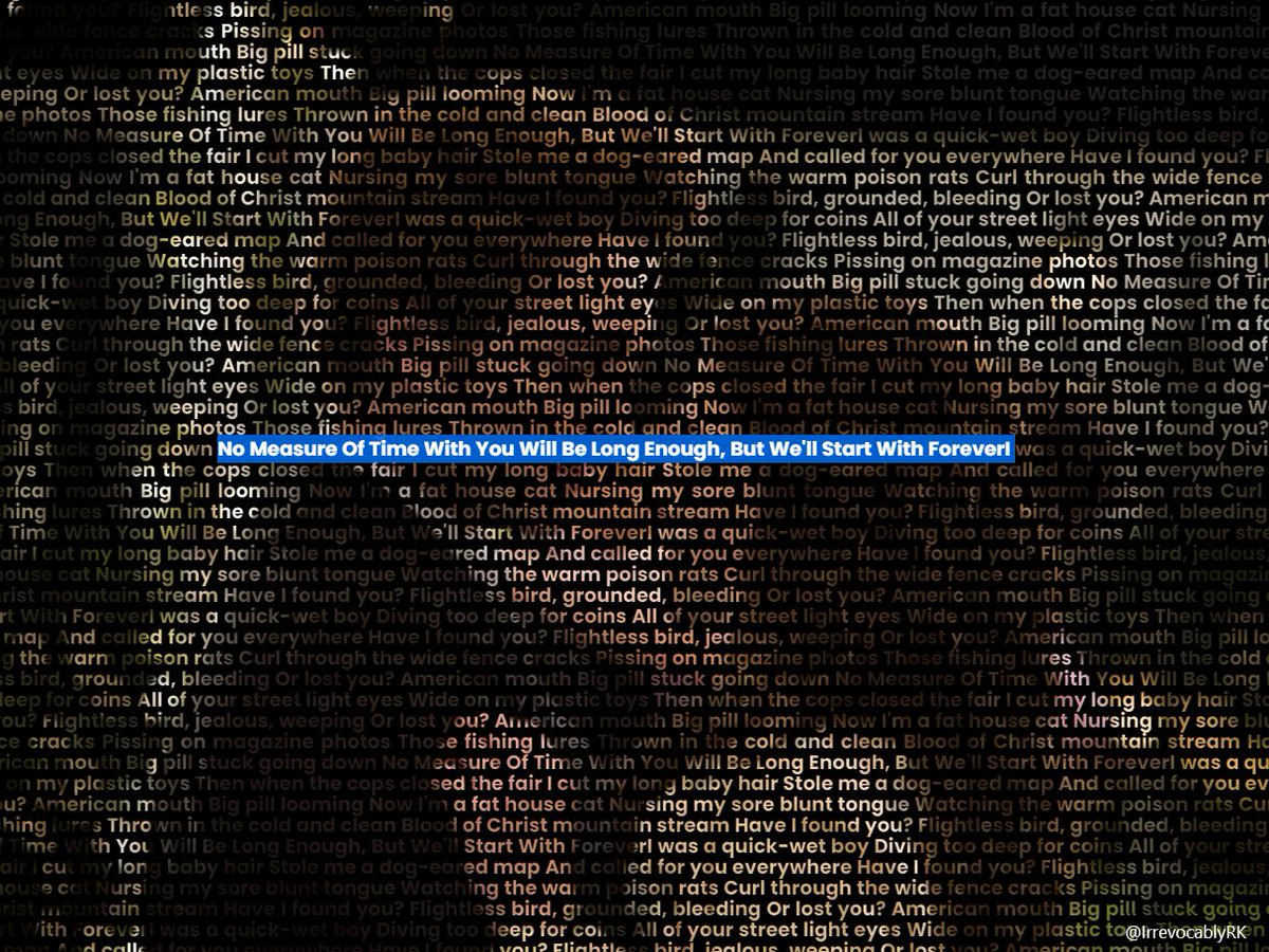 irrevocablyRK's tweet photo. TEXT ART -HTML/CSS TEXT PORTRAIT

"Flightless Bird by Iron and White" w/ Edward Cullen best guy.
I miss them so much. 😭
#Robstenisunbroken https://t.co/ugGLGJOvzx