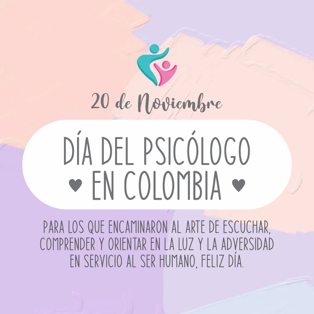 centro_avi's tweet photo. Hoy 2️⃣0️⃣ de Noviembre es el día del PSICÓLOGO en Colombia 🎉🇨🇴
Porqué ser PSICÓLOGO es ir más allá de los prejuicios, de las palabras, de los silencios, de las expresiones y de lo que vemos ♥️
Que cada día continuemos transformando vidas ✨
.
.
.
#CentroAVI #DíaDelPsicólogo https://t.co/ct1E4LlBaA