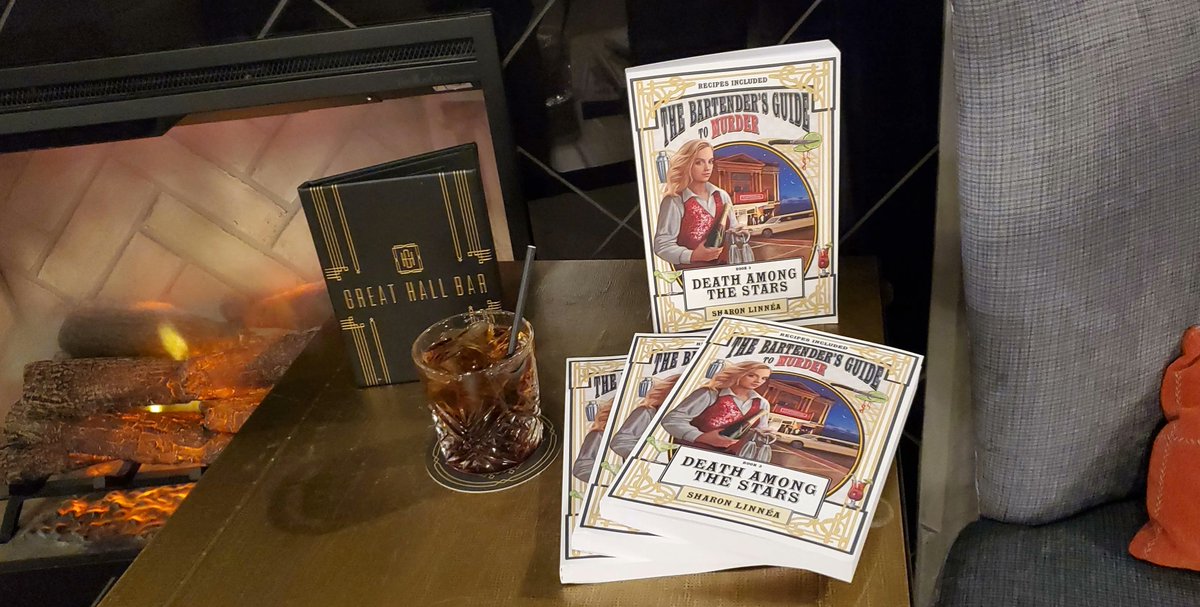 HotelSaranac's tweet photo. December 3rd from 6pm-9pm we are hosting a booking signing in our Great Hall Bar! The Bartender's Guide To Murder by Sharon Linnea is released November 29th and is part of a series based here in the Adirondacks. Meet the authors and try the cocktails/mocktails from the book! https://t.co/7OiEoZtn6W