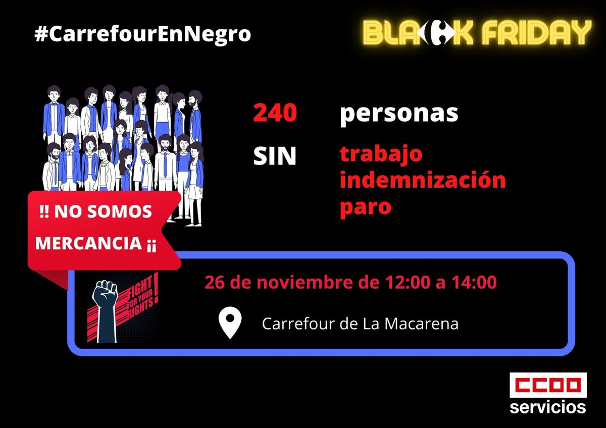 quejartatengo's tweet photo. Desde el día 17/11/2021 estamos en limbo laboral, nos sentimos... vacíos, abandonados... no podemos permitir que esto se olvide, necesitamos AYUDA!😔 para difundir y que llegue a gente que pueda ponerle voz, pero sobretodo. ¡¡JUSTICIA YA!! 🤬#CarrefourEnNegro https://t.co/oqUvsKYefV