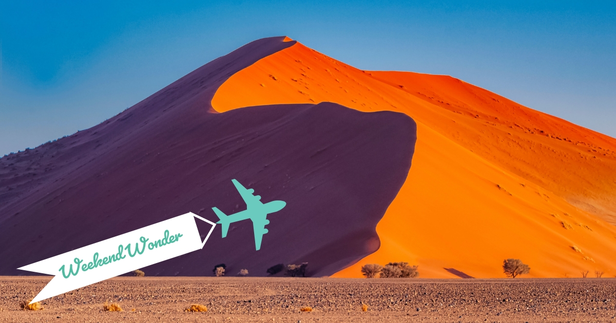 Sossusvlei is a perfect example of Namibia’s unspoilt beauty. 

This picturesque area is famous for its red sand dunes, which are some of the tallest in the world and is one of Namibia's most visited attractions. 

 #travelgoals #holiday #Namibia #Africa #nature #Sossusvlei