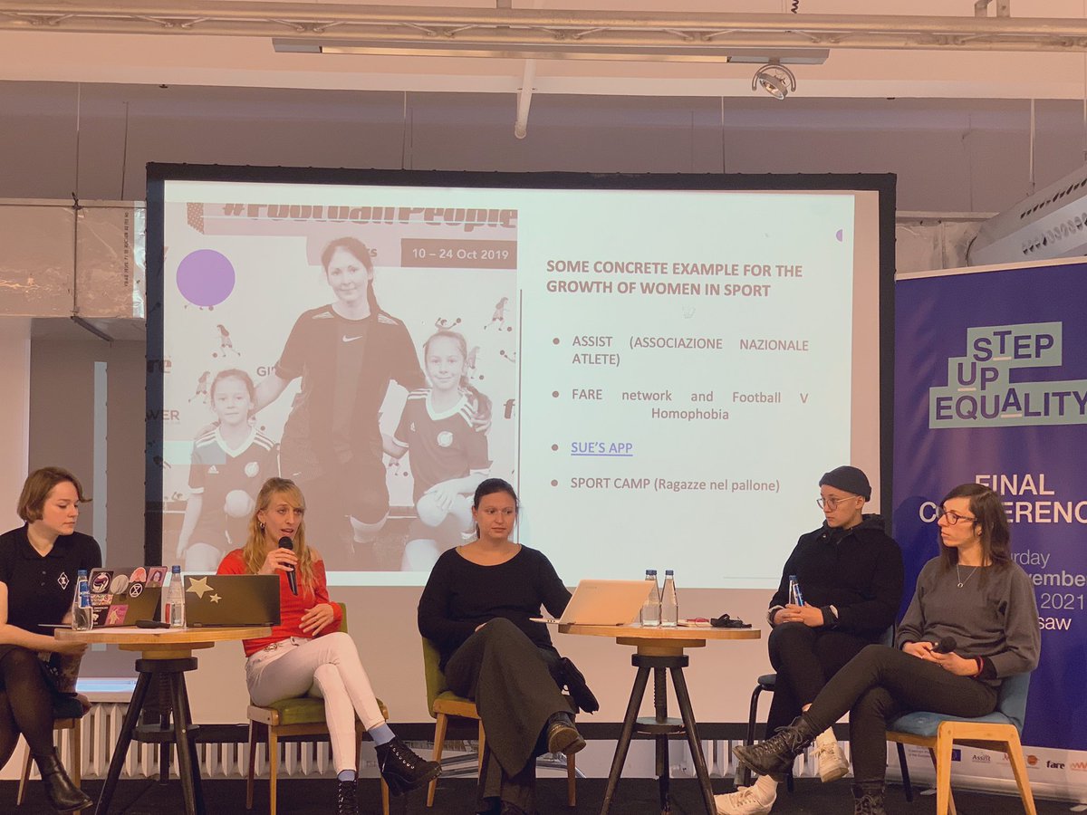 Pavel_Klymenko's tweet photo. Excellent exchanges today in Warsaw on women in sports leadership, structural change, reporting gender discrimination and the power to lift up and support each other. #StepUpEquality with @AksZly GEA Cooperative, @DiscovFootball @SDEurope07 and others https://t.co/NmBDTUiUgF