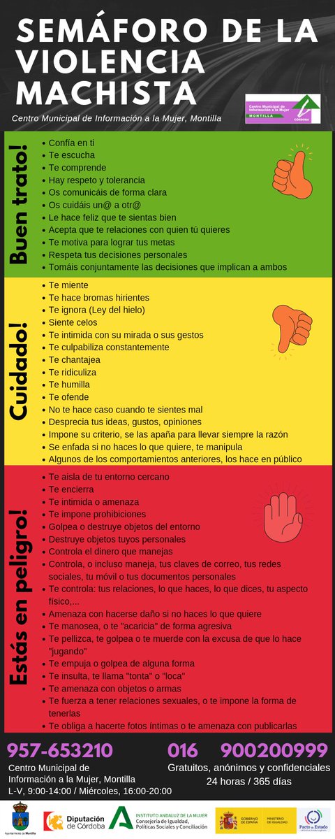 JCebrino's tweet photo. Semáforo de la violencia machista.

Créditos: Centro Municipal de Información a la Mujer de @Ayto_Montilla. https://t.co/mi0b4HOgUD