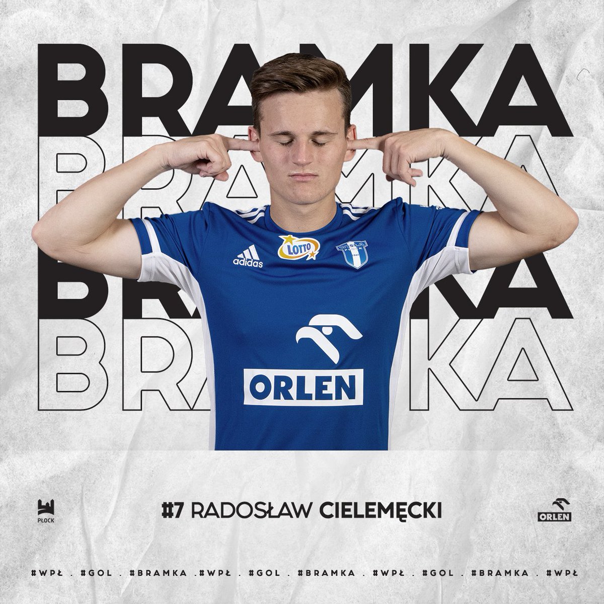 WislaPlockSA's tweet photo. ⏱ 45'+ | Radosław Cielemęcki otwiera wynik! ⚽

#WARWPŁ 0⃣:1⃣ https://t.co/aUzbD0E72K