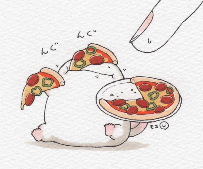 オオサンショウウオ、パーティの思い出。 #ピザの日
去年のピザパーティの様子でした🍕 