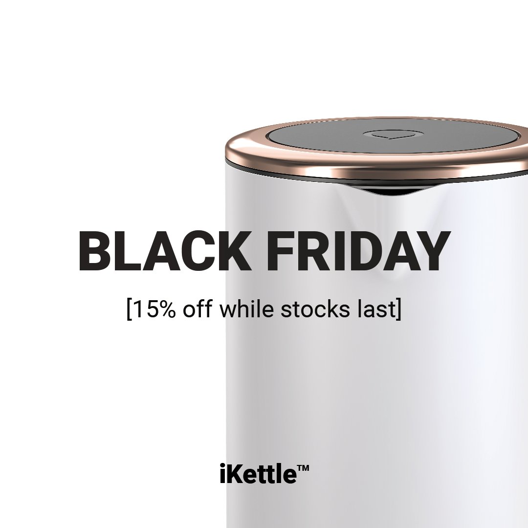 This Black Friday is not to be missed! The iKettle Limited Edition for only £109. The iKettle brings your kitchen right into the 21st century. Buy now by visiting our online store.

l8r.it/9BHV

#blackfriday2021 #blackfridaysUK