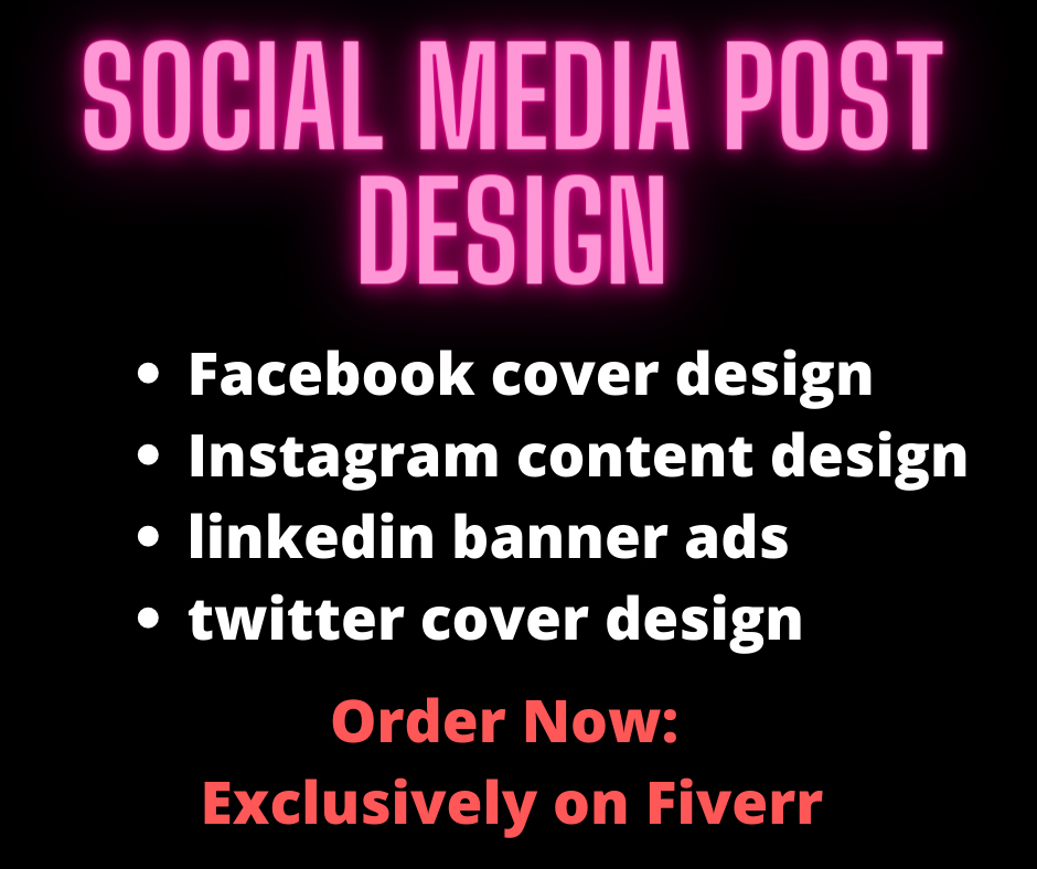 #twittercover #socialmediapostdesign #linkedinads #facebookcover #instagramcontent
I'm Chinmoy. I'm a Graphics Designer.  I mainly design social media posts. 
Order Now : 
GIG link: fiverr.com/share/zyprLR
Profile link: fiverr.com/scmohanto