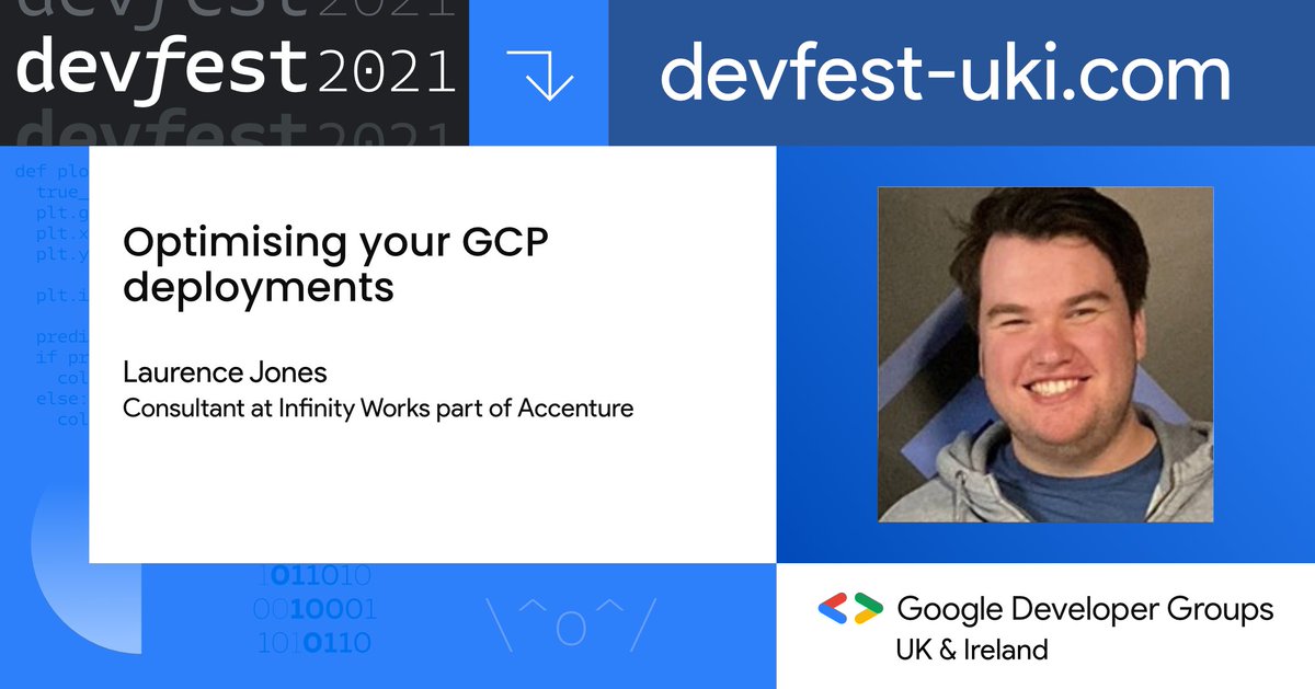 DevFest_UKI's tweet photo. 🗨️TALK HIGHLIGHT! "Optimising your GCP deployments" by Laurence Jones

Join us for this Hybrid (in-person &amp; virtual) event
📅 Saturday, January 29, 2022
🎟️ https://t.co/LygINQQoHR
🌍 London

#devfestuki #cloud #ci #cd #gcp https://t.co/KQcupo7u7q