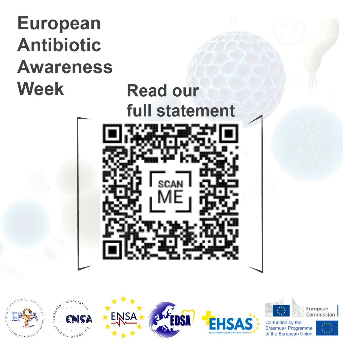 EPSA_Online's tweet photo. 👉 Scan the QR code below and read our full statement. @edsaweb, @emsa_europe and EPSA Paper on the spread of Antimicrobial Resistance 🦠
#EHSASvsAMR #AntibioticResistance #AntimicrobialResistance
# EPSA https://t.co/auGozNQumm