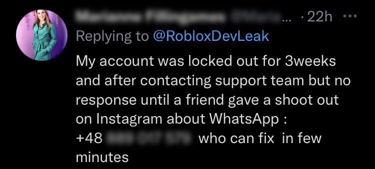 RobloxDevLeak's tweet image. Do not fall for these scams only Roblox Support can assist you with your Roblox Account.
#Roblox #RobloxDev