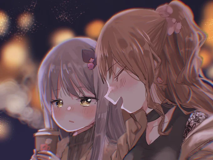 寒い日のリサと友希那さん 