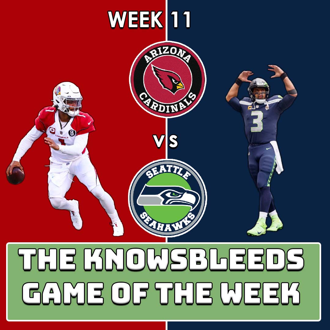 the_knowsbleeds's tweet photo. #TheKnowsbleeds NFL Week 11 #GameoftheWeek is a NFC West match-up between the @AZCardinals &amp; @Seahawks. Will Russell Wilson &amp; the #Seahawks turn their season around or will Kyler Murray &amp; the #AZCardinals continue to have a breakout season? #AZvsSEA Vote now⬇️ https://t.co/oyllBZghkF