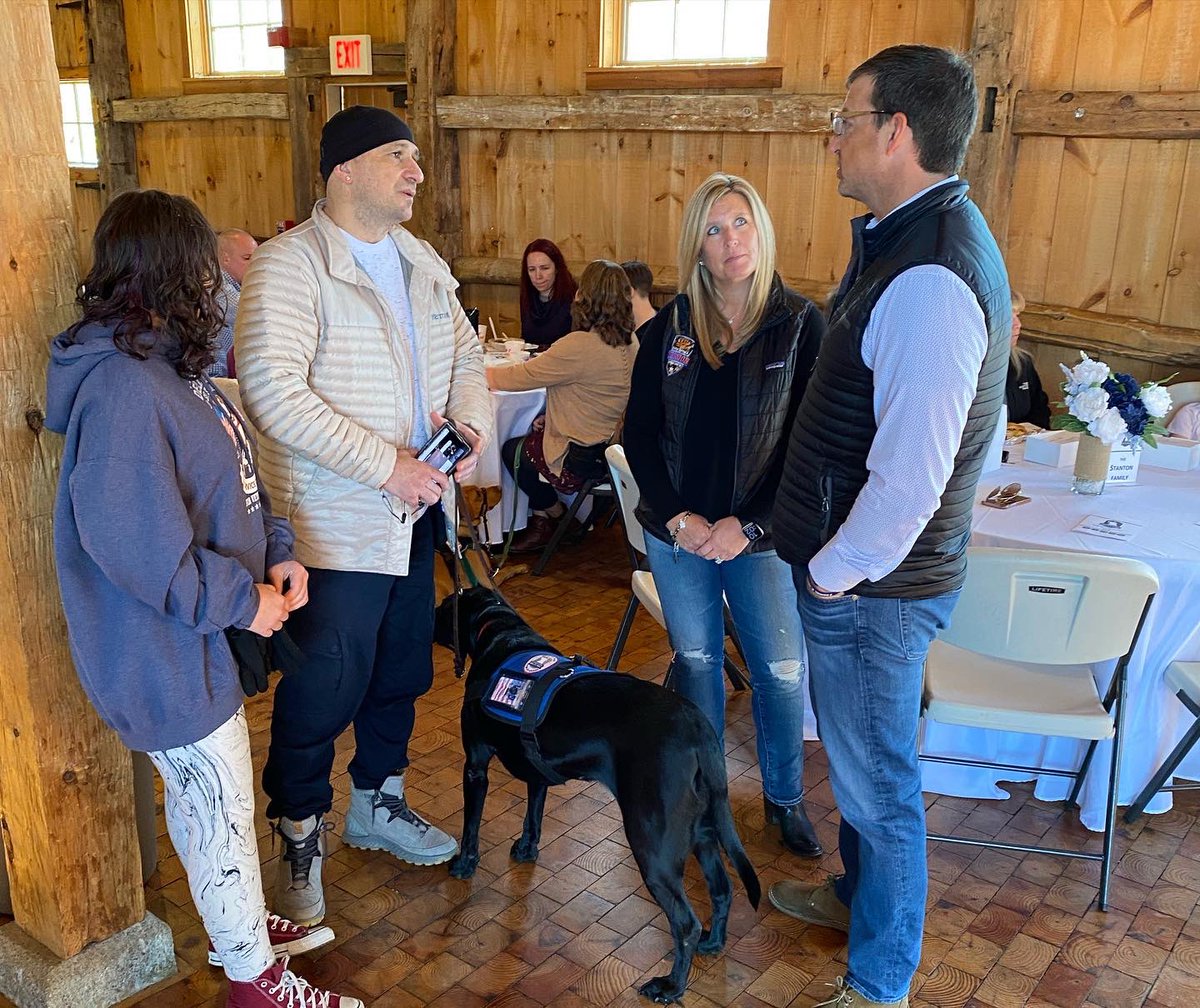 Swim4aMission's tweet photo. We had a great morning with @OpDeltaDog celebrating their 2 new graduates; David and his dog Arthur and Christine and her dog Sully! We also presented a $50k check which will pave the way for several more #veterans to receive a #servicedog! ๐ฆฎ๐พ๐บ๐ธ #VeteranSupport #K9WithAMission https://t.co/jO51Uocma7